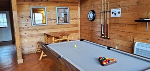 Great Room with Slate pool table
