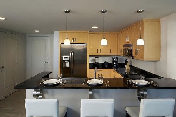 Kitchen and dining area