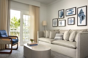 Living area and private balcony