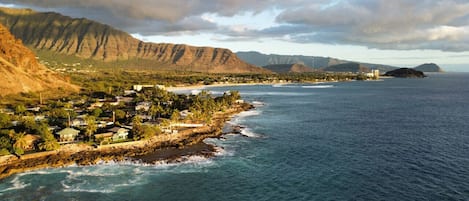 Makaha coastline looking east.