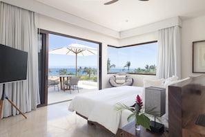 Master Bedroom with Ocean View and Smart TV