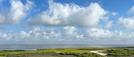 View of Gulf from large private patio