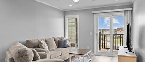 Open Living Area With Views Of The Pool