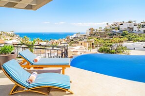 Lounge by the pool with an amazing ocean view