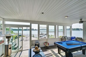 Enclosed Porch | Patio Heater | Pool Table | Wet Bar