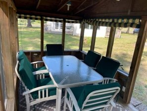 Play night games in the gazebo