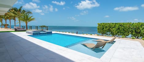 Large pool overlooking the ocean view with heater/chiller for all year access!