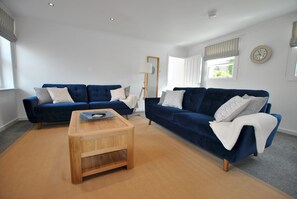 The lounge is stylish and comfortable
