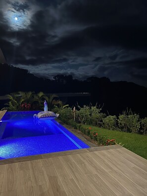 Starry night pool view