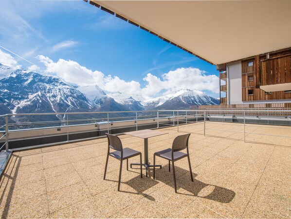 Take in the stunning mountain view right from our property, a sight that truly showcases the beauty of the area.