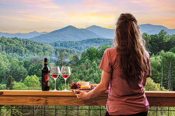 The panoramas from this home are simply stunning. Even after a long day exploring Asheville and nearby regions, this view will invigorate your spirit!