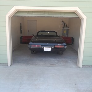 Single car garage with ample room for your muscle car (or regular car)