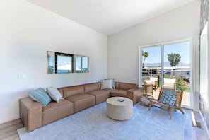 Living room with comfortable sectional couch