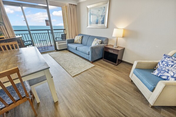 Large Living Area with Amazing Views of the Ocean, Beautifully Decorated