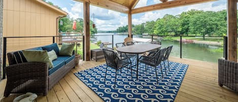 Take in the views in our comfortable covered area on the back deck!