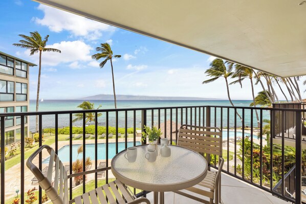 Enjoy your morning coffee on your private lanai