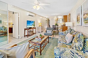 Ceiling fans and Split A/C help stay cool