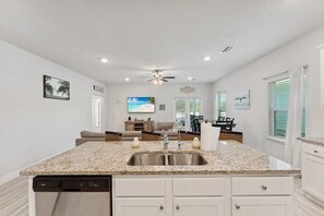 Kitchen and living room