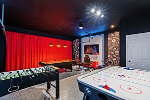Immerse yourself in endless fun in our themed game room