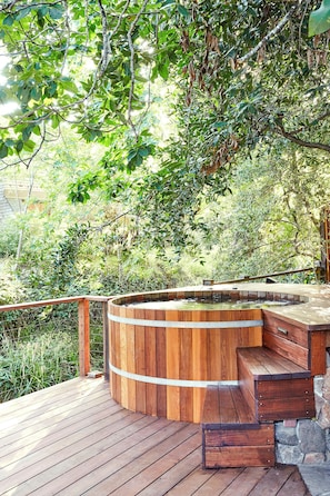 Outdoor spa tub