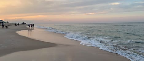 Pristine beaches at sunset. 