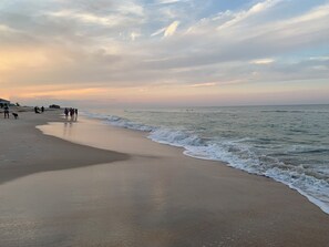 Pristine beaches at sunset. 