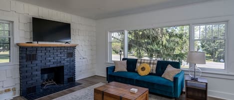 Living room with smart TV