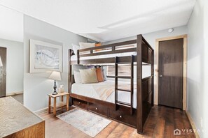 There is also a queen trundle bed that can be pulled out from the bottom of this queen sized bunk bed.