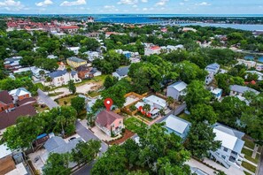Welcome to Downtown Dreamin'!

Birds-eye view of Historic Downtown - Less than a 10-min walk to Historic Downtown St. Augustine.

The colonial buildings on the top of the photo are Flagler College, Downtown.