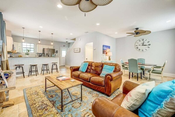 Living room, Dining Room, Kitchen open concept.

Half bathroom and laundry located on the 1st floor.