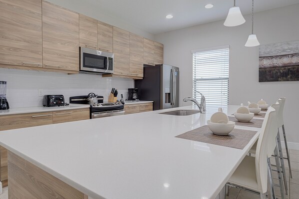 Indoors, Kitchen, Microwave, Oven, Refrigerator