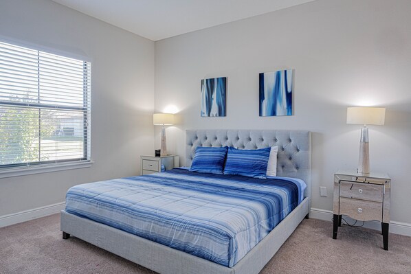 Indoors, Lamp, Furniture, Home Decor, Bed