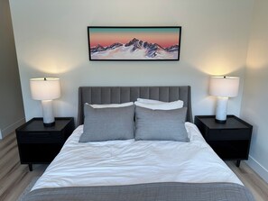 Primary bedroom - queen sized bed. 