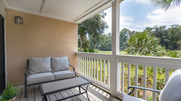 Private balcony with a view