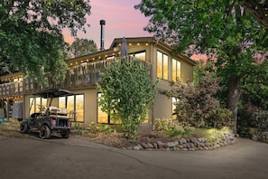 Front of unit with golf cart