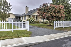 Spacious driveway and garage for the cars and bikes.