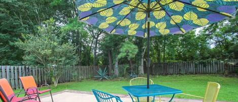 Beautiful and peaceful fenced backyard