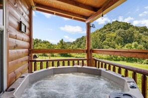 The view from the hot tub...the perfect place for a glass of wine, or two or....