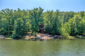 Aerial view of house from lake