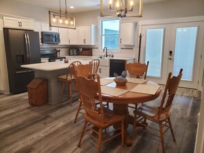 Dining area and kitchen