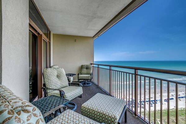 The private balcony is the best spot to relax after a long day at the pools and beach