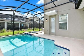 private pool with fence