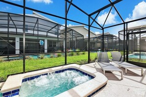 private pool with fence