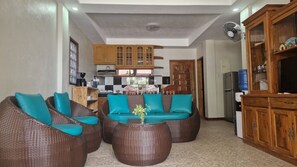 Living room towards the kitchen