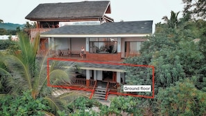 Labelled in red you see Juvy's Beach House - Ground floor