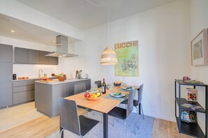 Kitchen and dining area