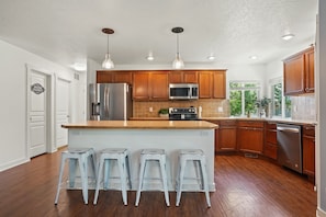 Kitchen Island with Barstools