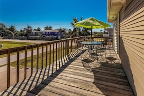 Unwind and dine al fresco on the sunny patio