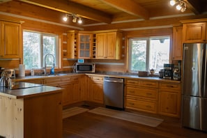 Kitchen with current appliances