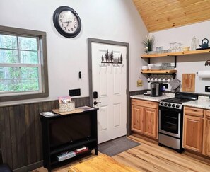 Open-floor kitchen and living room